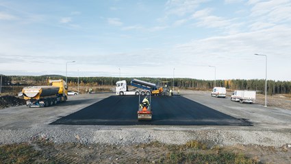 I projektet asfalterade vi med Asfalt Zero för att minska vår klimatpåverkan.