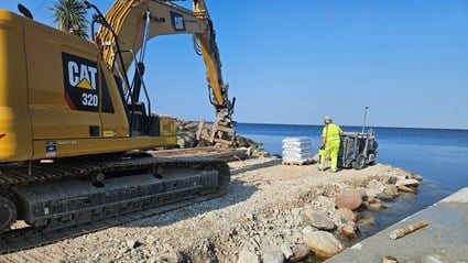 Skanska etablerade sig på arbetsplatsen vecka 34, när turistsäsongen lugnat sig.